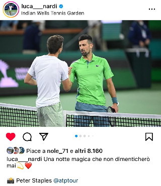 Pesaro - Luca Nardi batte il suo idolo Djokovic, increduli anche al suo circolo tennis